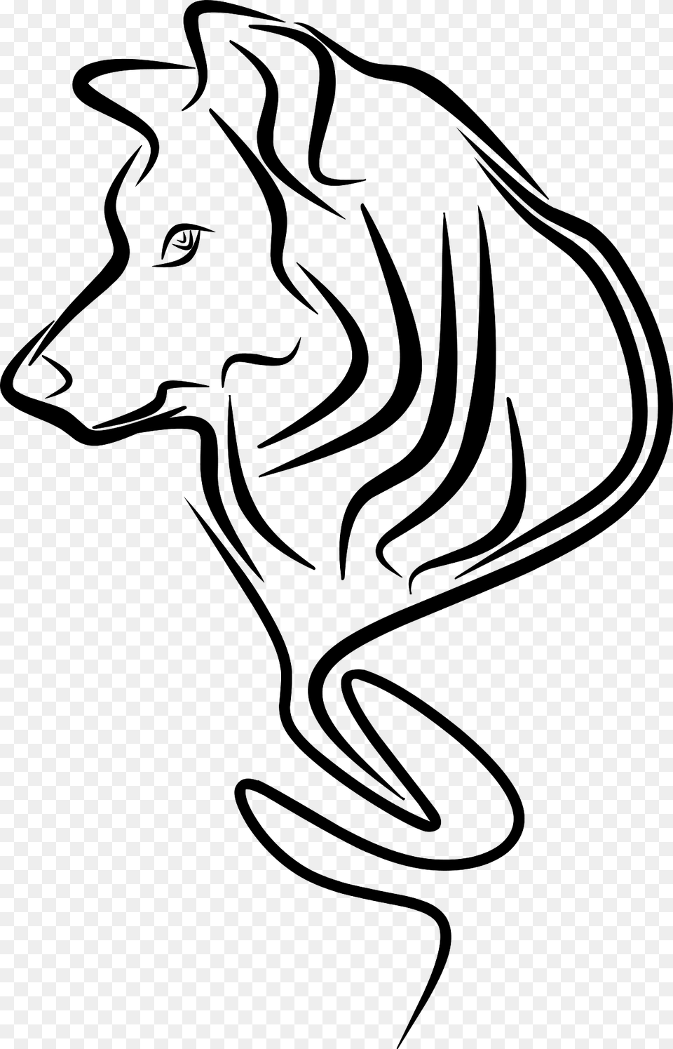 Drawn Wolf Head Clipart, Art, Drawing, Person Free Png Download
