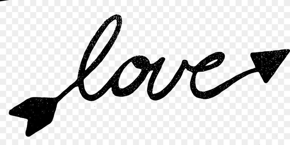 Drawn Word Love Black And White Love Words, Gray Free Transparent Png