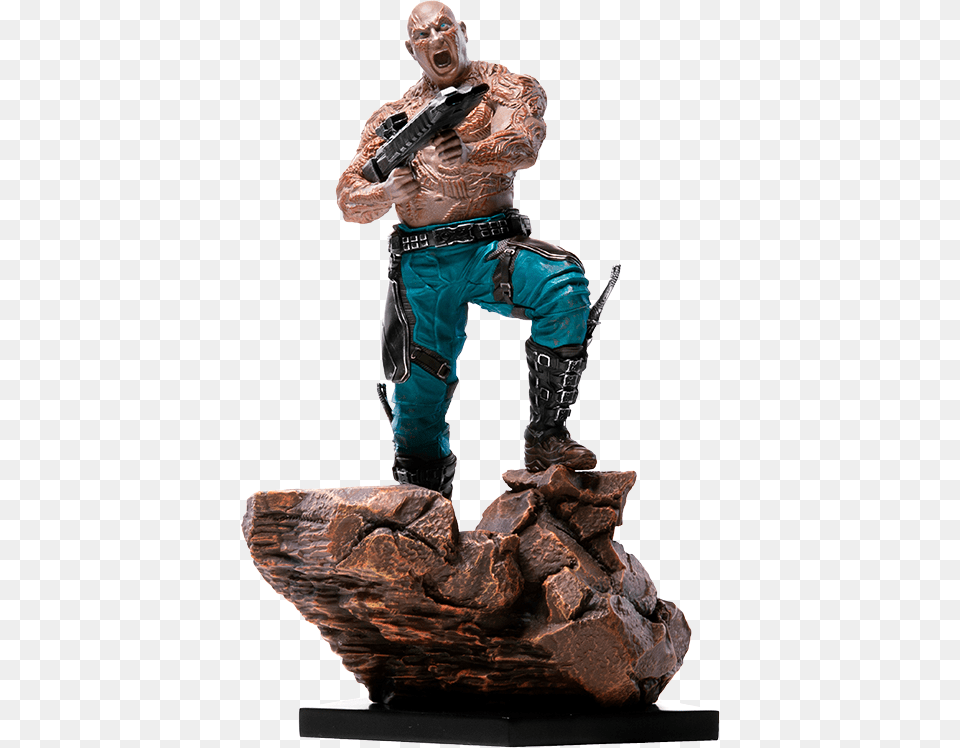 Drax Statue Iron Studios Infinity War Drax, Figurine, Adult, Male, Man Png Image