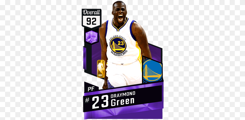 Draymond Green Nba 2k17 Custom Card 2kmtcentral Golden State Warriors New, Advertisement, Adult, Poster, Person Free Transparent Png
