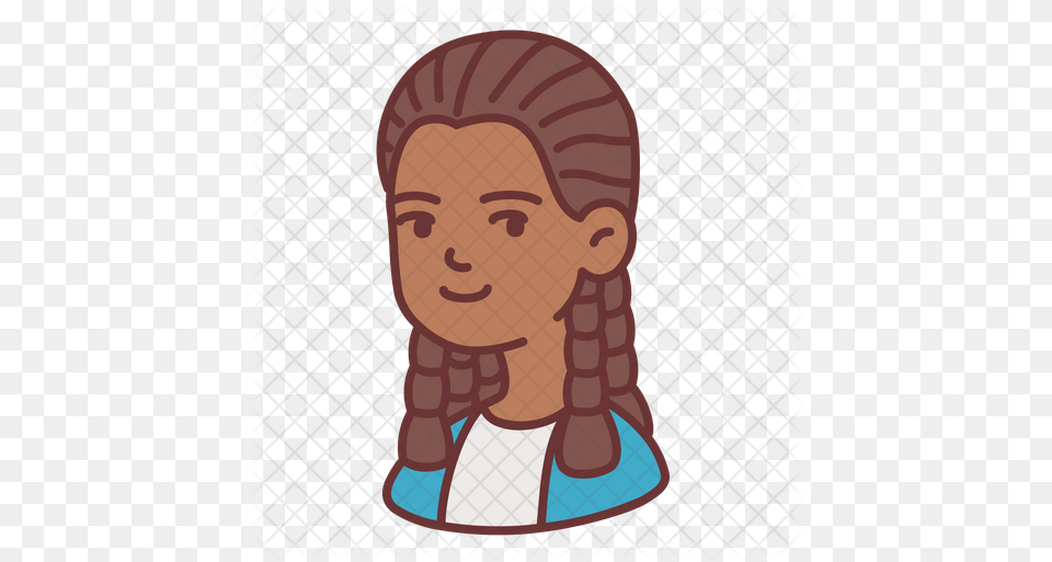 Dreadlocks Female Icon Cartoon, Body Part, Face, Head, Neck Png