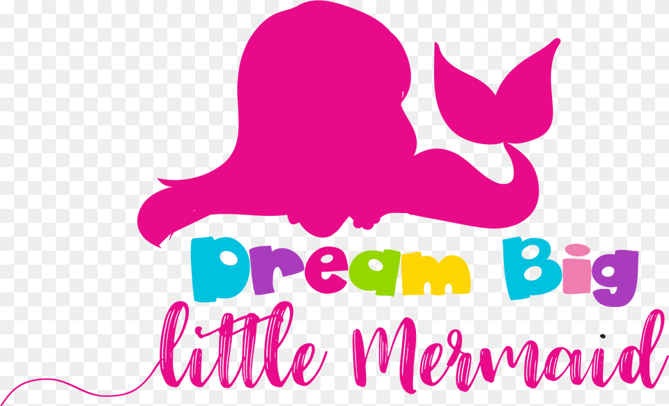 Dream Big Little Mermaid Cutting Files Svg Dxf Pdf Little Mermaid Clipart For Cricut, Baby, Person, Purple Png Image