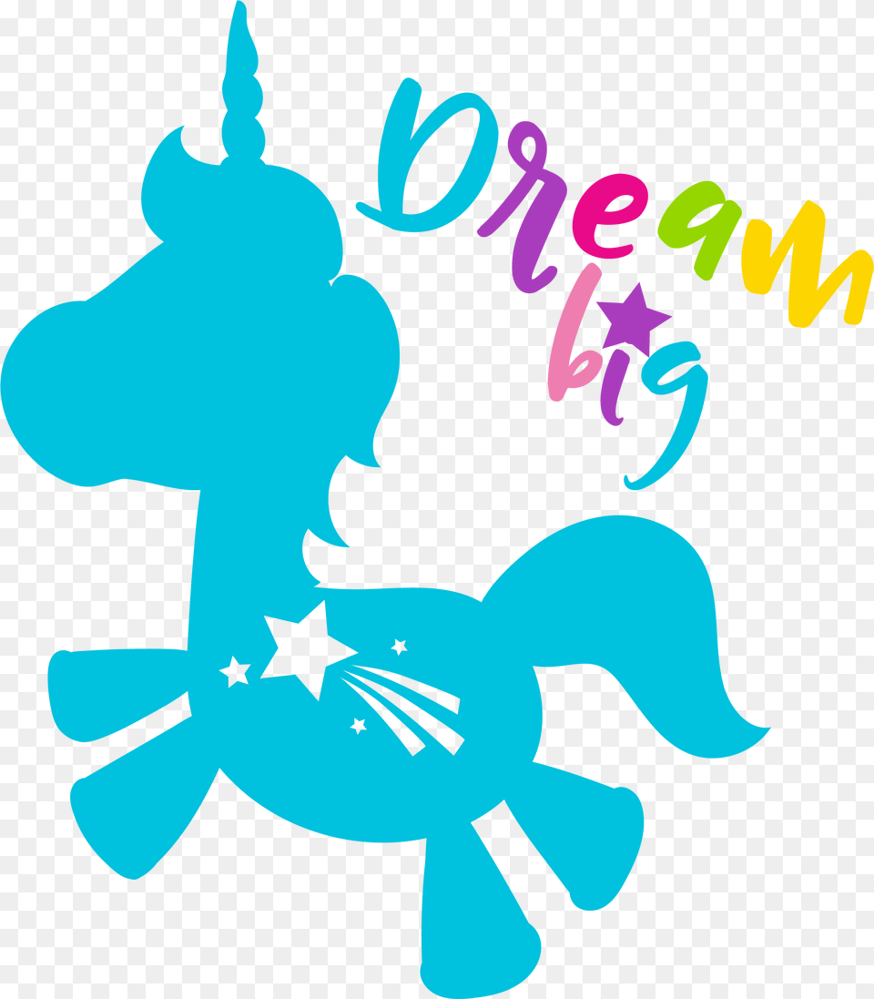 Dream Big Unicorn Cutting Files Svg Dxf Pdf Eps Scalable Vector Graphics, Art, Baby, Person Png Image
