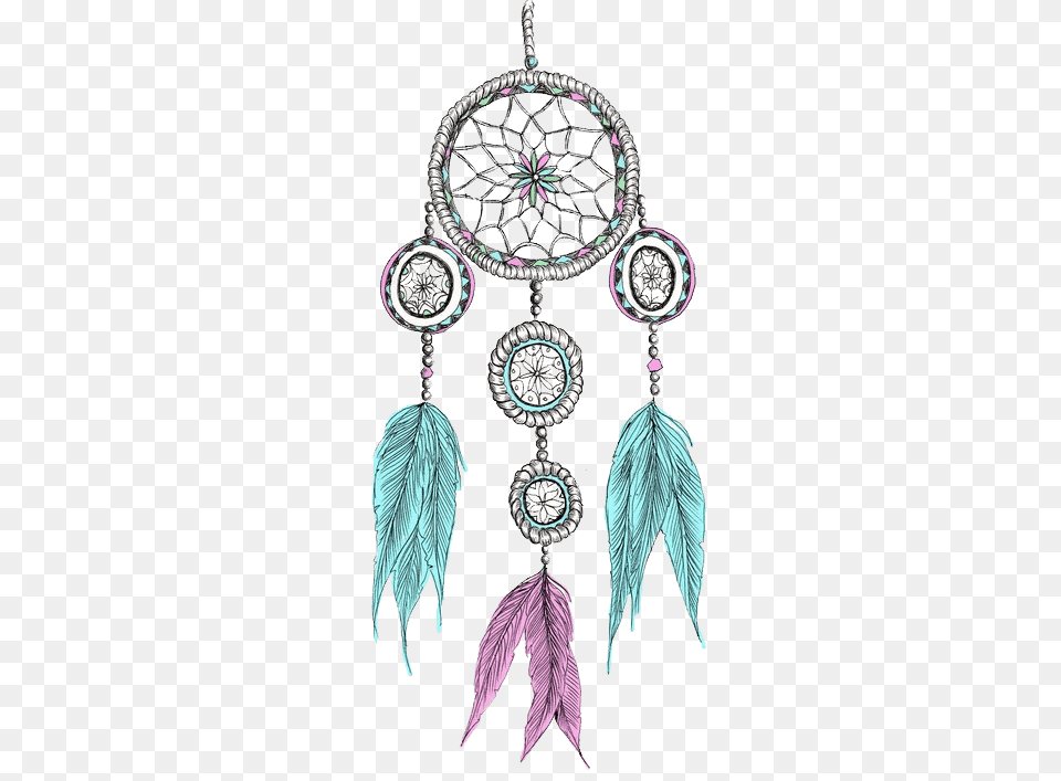 Dream Catcher Colours, Accessories, Earring, Jewelry, Necklace Png Image