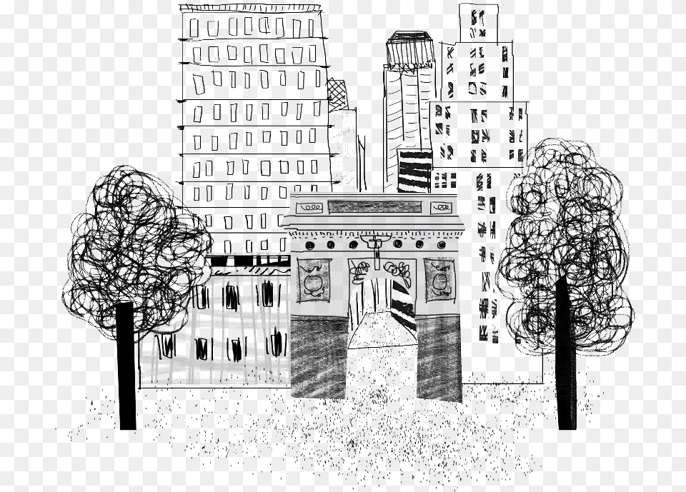 Dream City Post Jenice Kim A Summer Dream City Sketch, Art, Arch, Architecture, Drawing Free Transparent Png