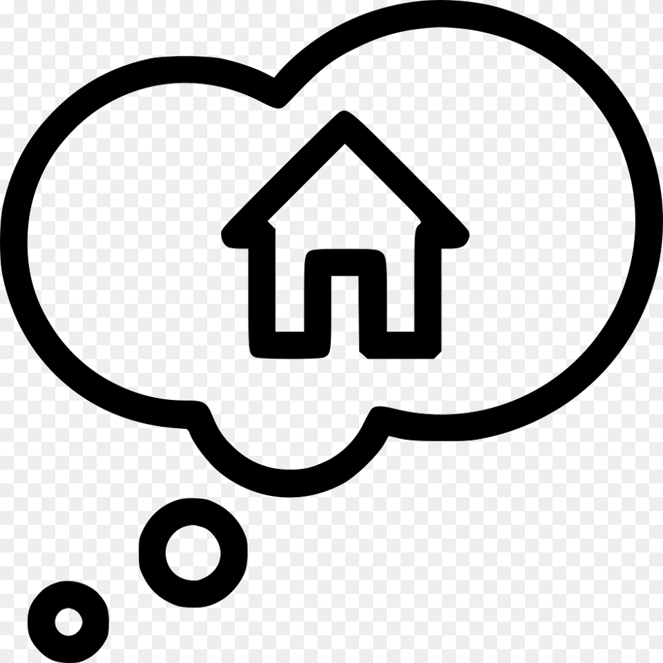 Dream Dream House Icon, Stencil, Symbol Free Png Download