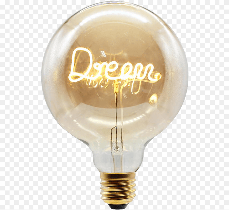 Dream Light Bulb These Bulbs Feature Words Like Compact Fluorescent Lamp, Lightbulb, Plate Free Png