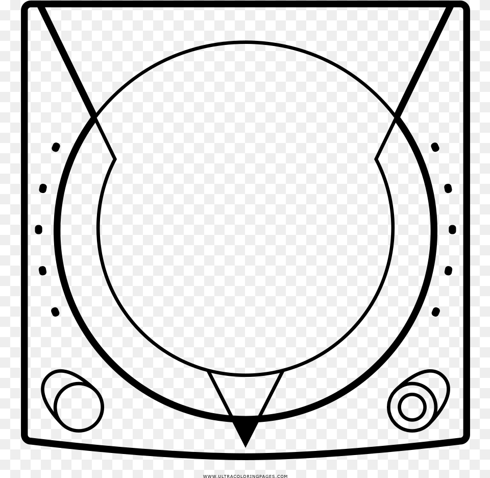 Dreamcast Coloring Page, Gray Free Png