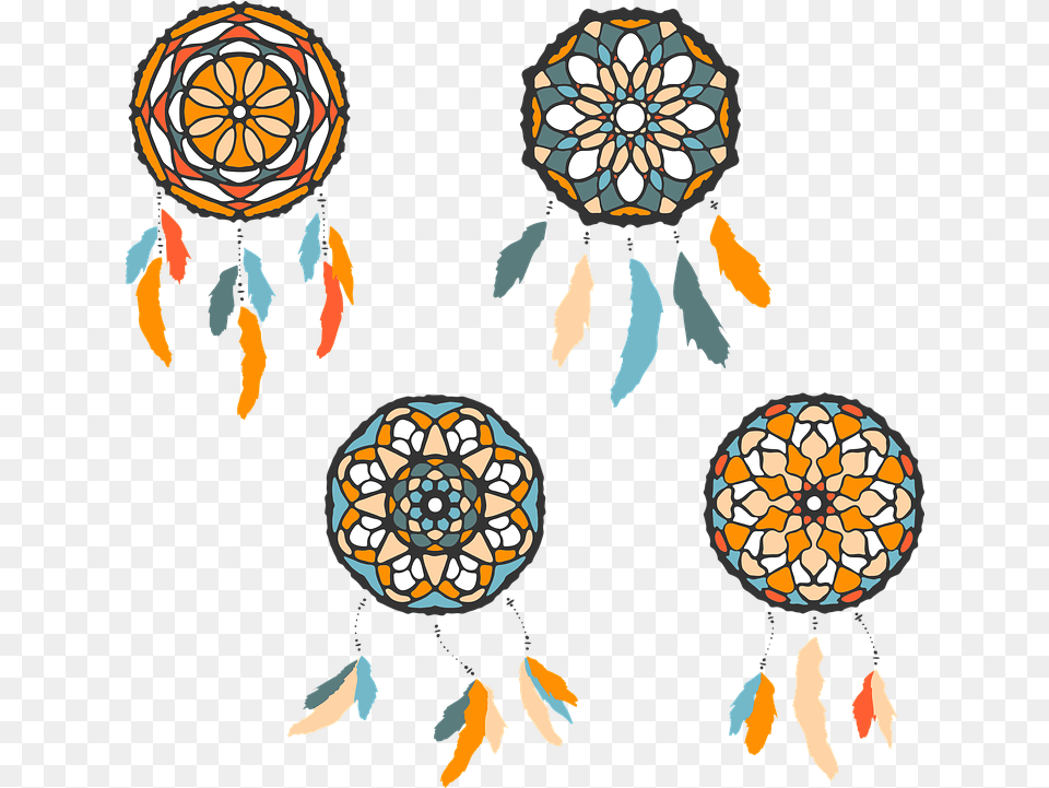 Dreamcatcher Abstract Orange Vector Graphic On Pixabay Dream Catcher Abstract, Art, Pattern, Person Free Png Download