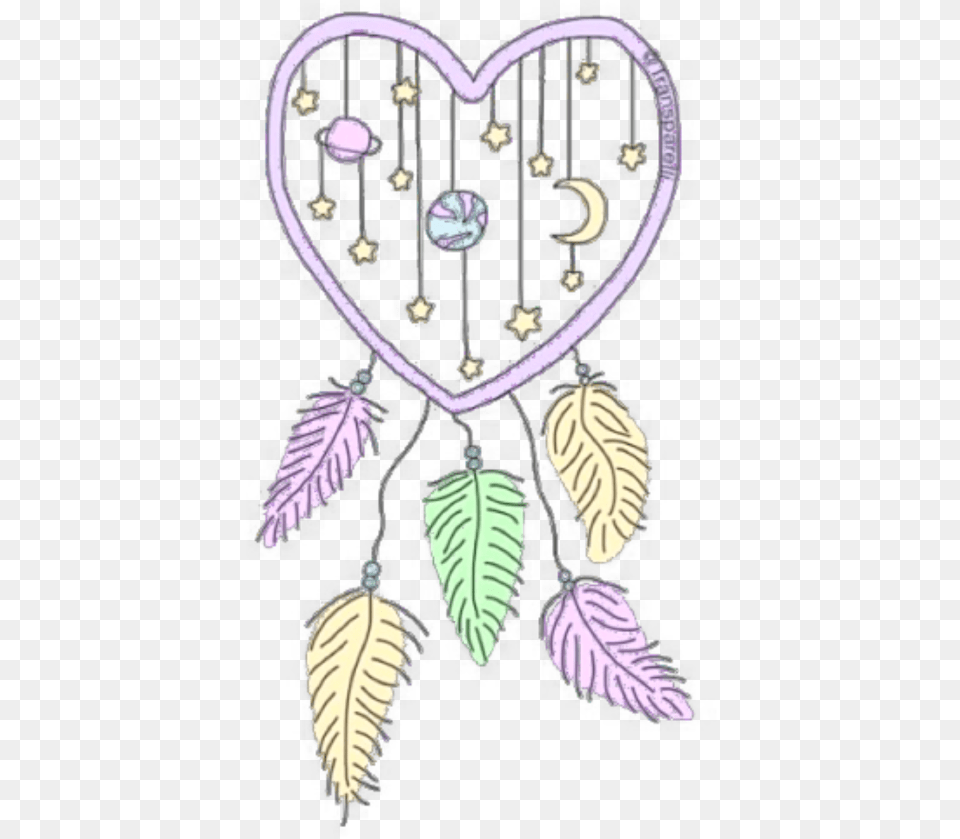 Dreamcatcher Space Pastels Cute Love Heart Things To Draw, Chandelier, Lamp, Accessories, Earring Png