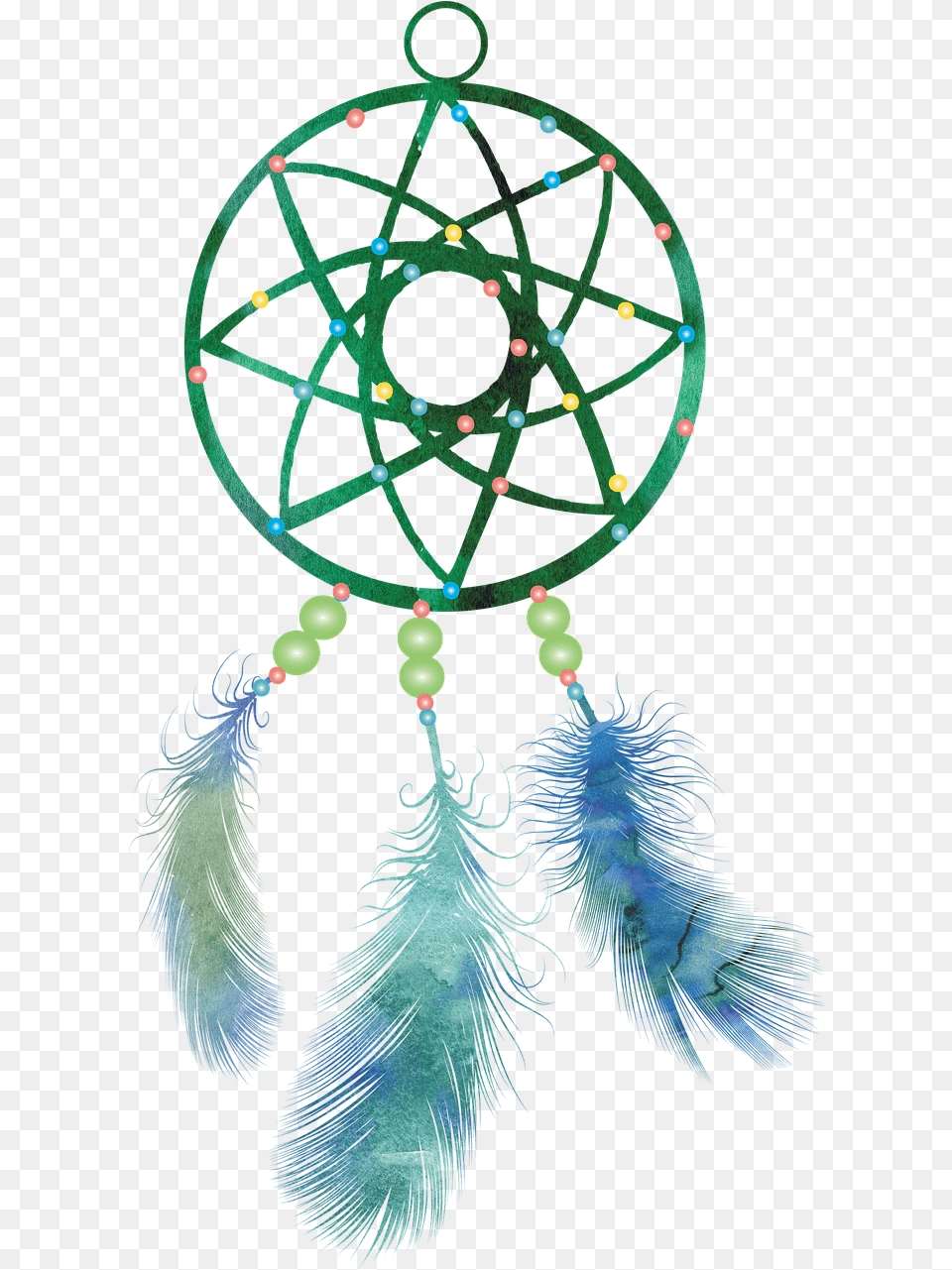 Dreamcatcher Watercolor Feathers Image On Pixabay Dessin Attrape Reve Facile, Accessories, Plant, Ornament Png