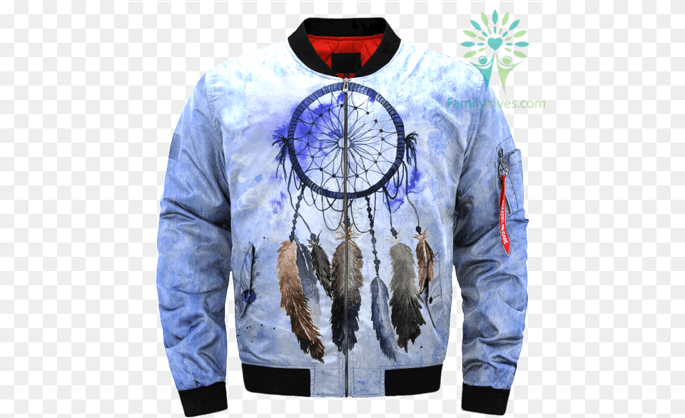 Dreamcatcher Watercolor Painting Over Print Bomber Dream Catcher On Jacket, Clothing, Coat, Sweatshirt, Sweater Free Transparent Png