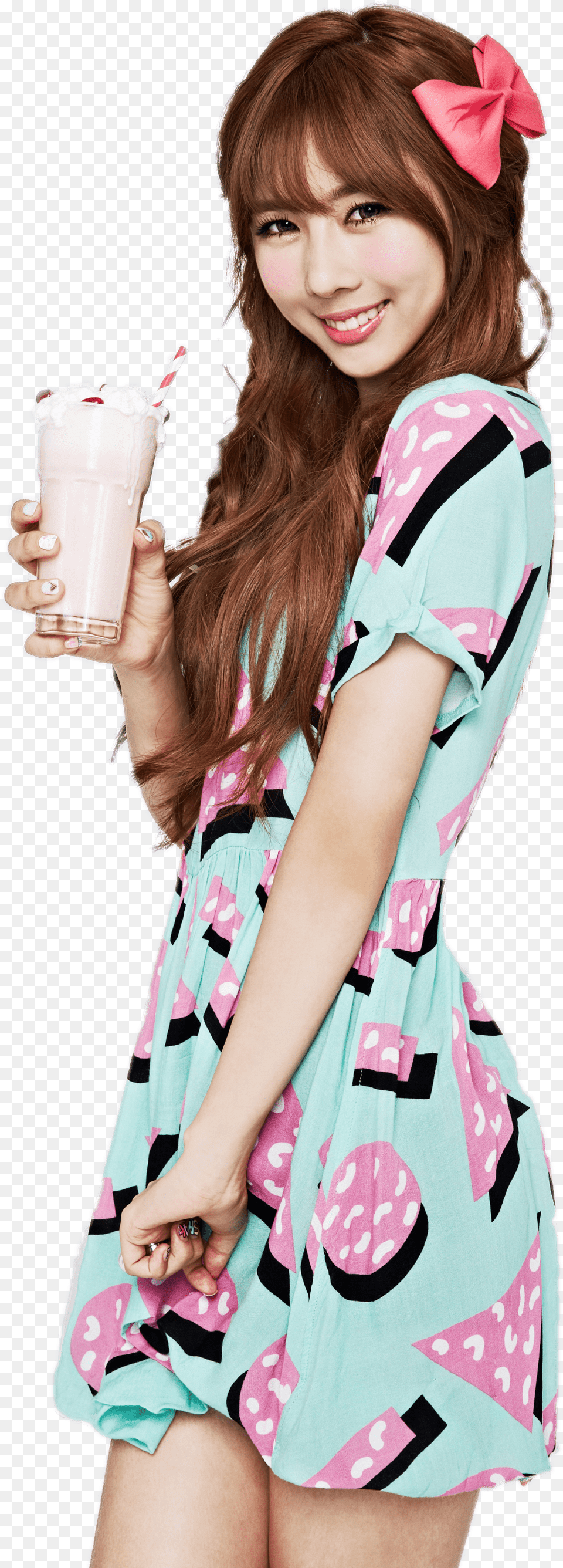 Dreamcatcher Yoohyeon Love Shake Promo Clip Arts Minx Teaser Love Shake, Clothing, Dress, Beverage, Milk Free Transparent Png