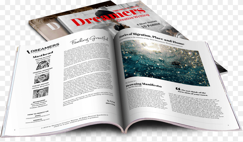 Dreamers Magazine Now Available In The Transparent Magazines, Book, Publication, Advertisement, Poster Png Image