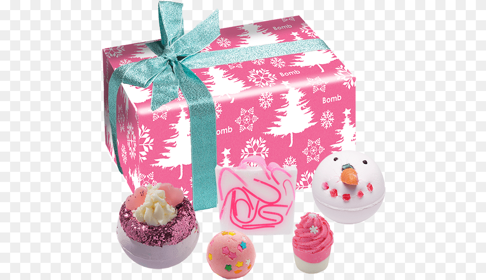 Dreaming Of A Pink Christmas Gift Pack Dreaming Of A Pink Christmas Bomb Cosmetics, Cream, Dessert, Food, Icing Free Png Download