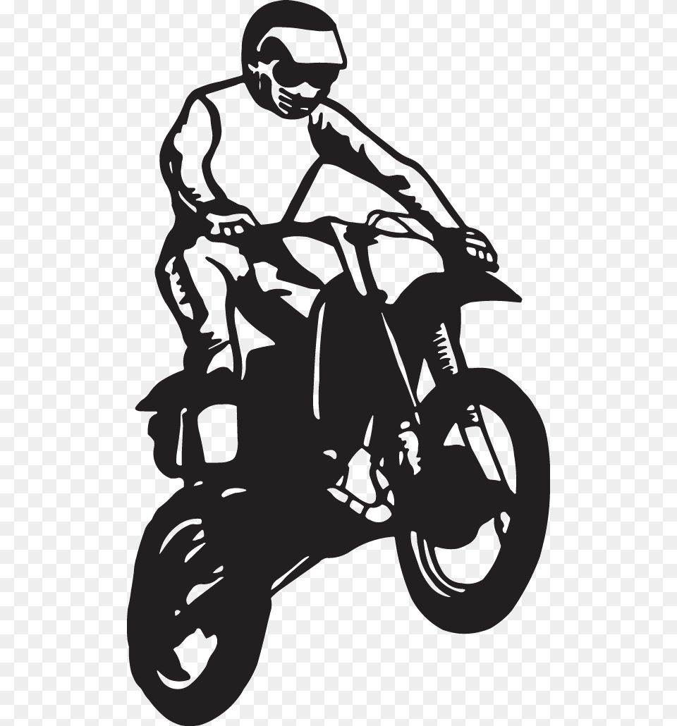 Dreaming Of Dirt Bikes, Stencil, Vehicle, Transportation, Motorcycle Free Transparent Png