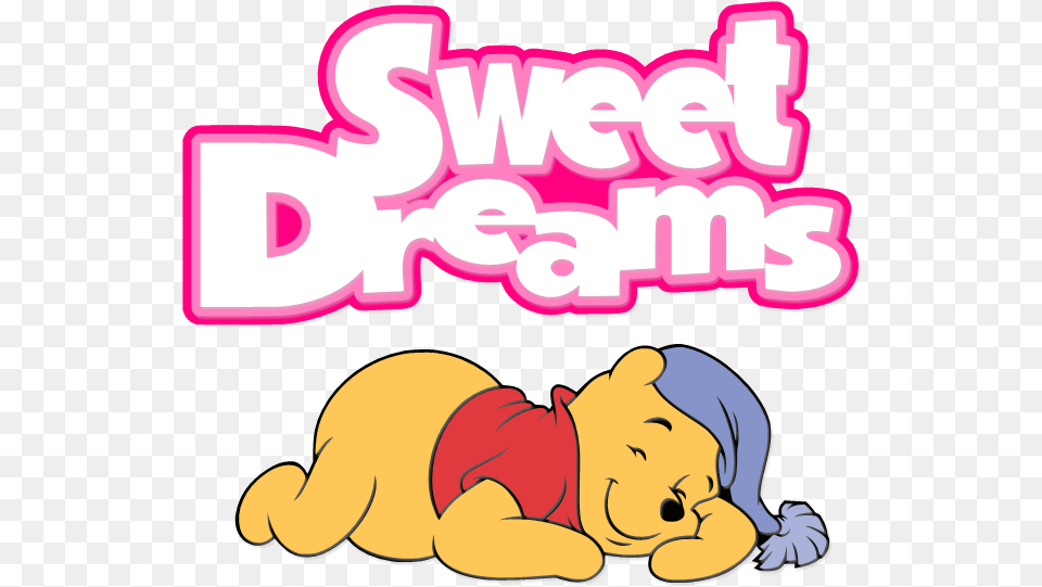Dreams Clipart Sweet Sweet Dreams Winnie The Pooh, Sleeping, Person, Sticker, Baby Free Transparent Png