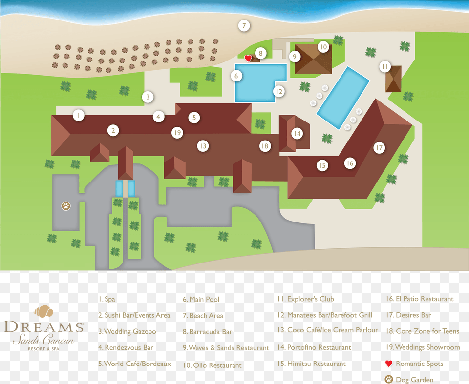 Dreams Huatulco Resort Map, Chart, Diagram, Plan, Plot Free Png Download