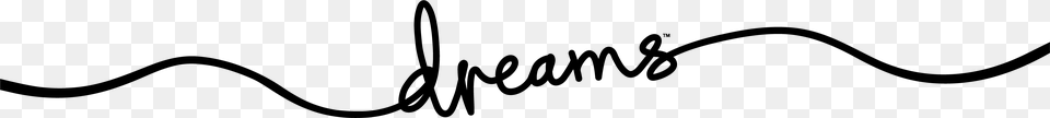 Dreams Logo Wide Calligraphy, Gray Free Png