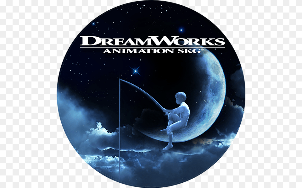 Dreamworks Animation Skg Blue Moon Dreamworks Animation Logo, Adult, Male, Man, Person Free Png Download