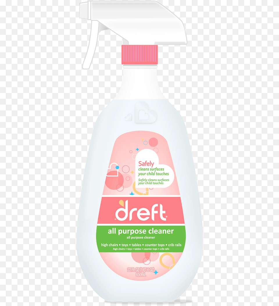 Dreft Gentle Clean Multi Surface Spray Dreft, Bottle, Lotion, Food, Ketchup Free Png