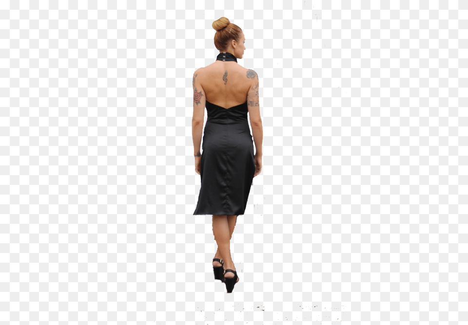 Dress 1 Back Pencil Skirt, Tattoo, Skin, Person, Formal Wear Free Png