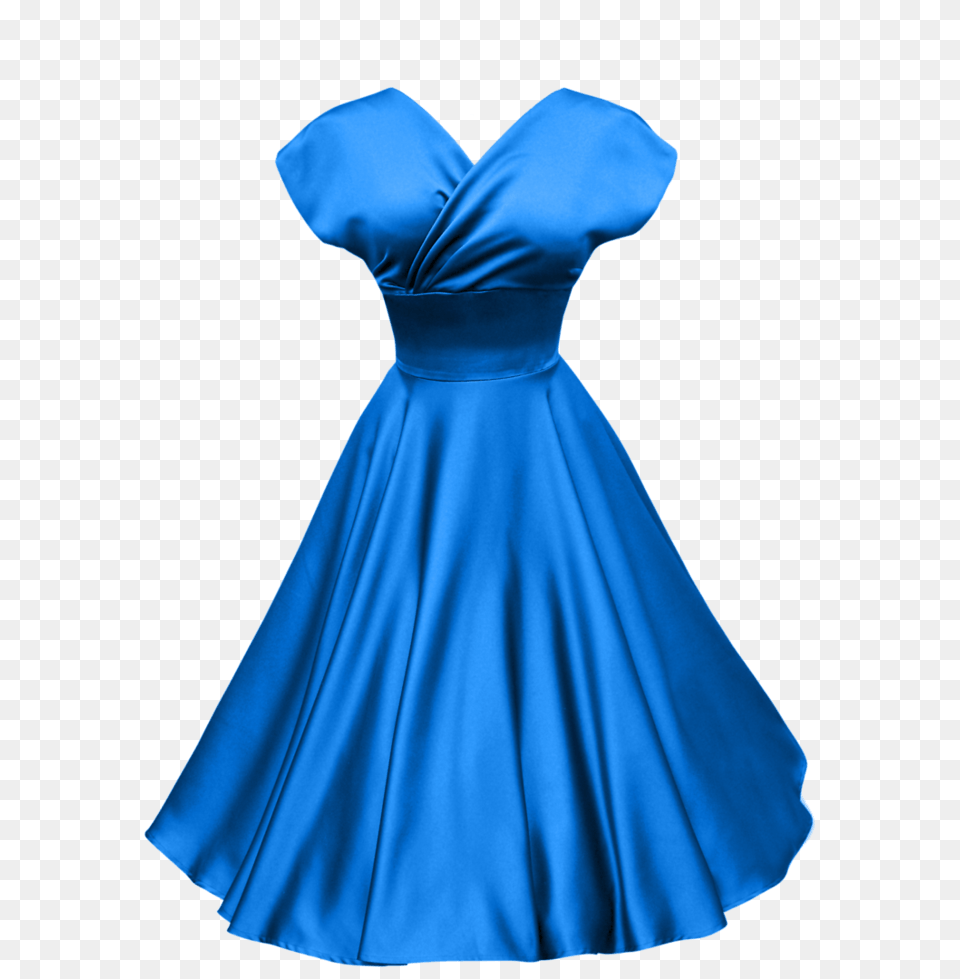 Dress Blue Retro, Clothing, Evening Dress, Fashion, Formal Wear Png