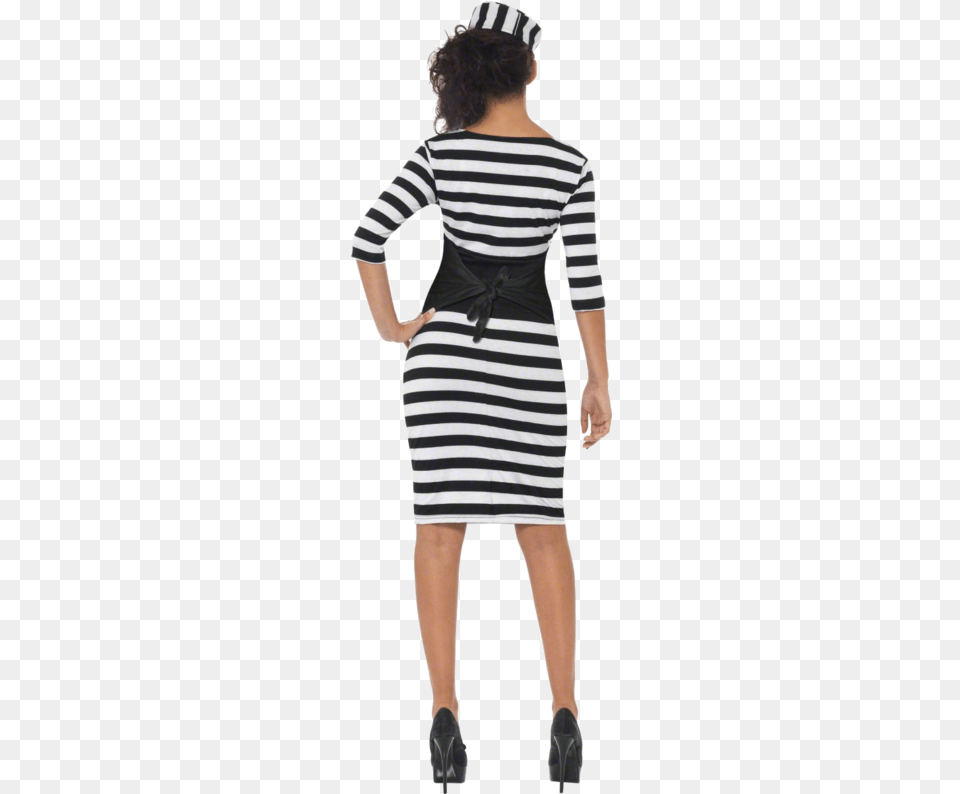 Dress Classy Convict Costume Adult Clothing Prisoner Costume, Long Sleeve, Sleeve, Person, Fashion Free Png