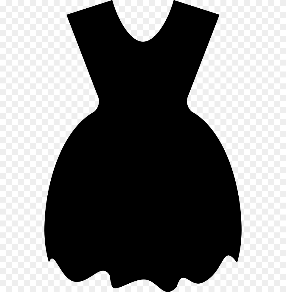 Dress Clip Art Black Amp White Little Black Dress, Silhouette, Stencil Free Png