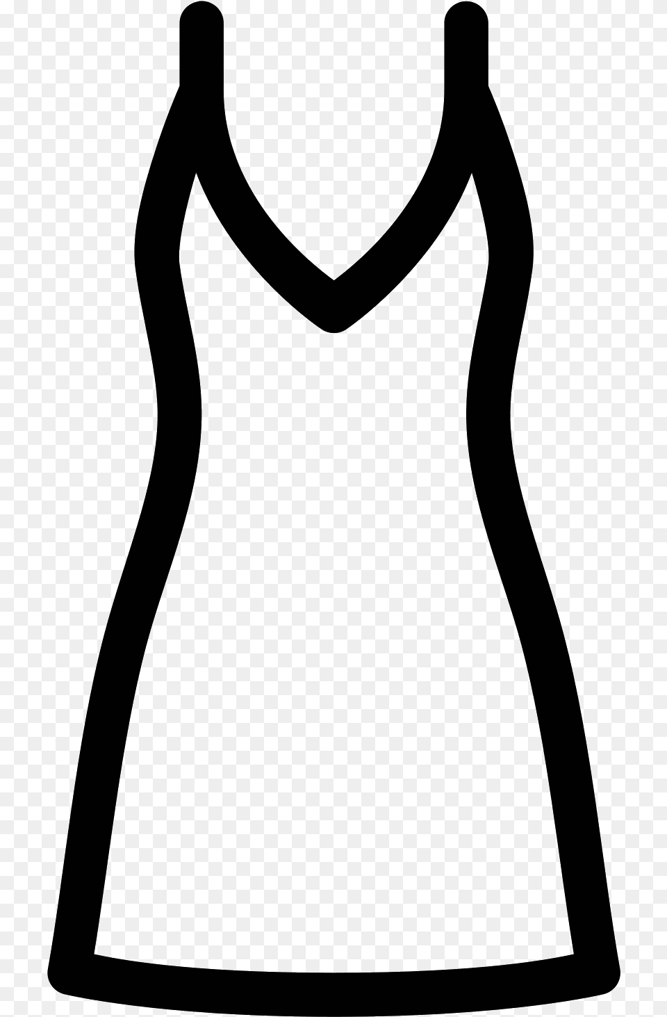 Dress Clipart Icon Dress Picture Black And White, Gray Png Image