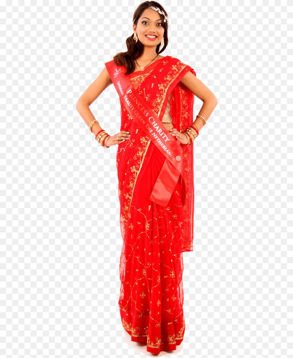 Dress Sari, Adult, Clothing, Female, Person Free Png Download
