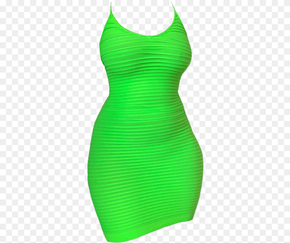 Dress Dresses Green Neon Neongreen Cute Cocktail Dress, Clothing, Swimwear, Adult, Female Free Png Download