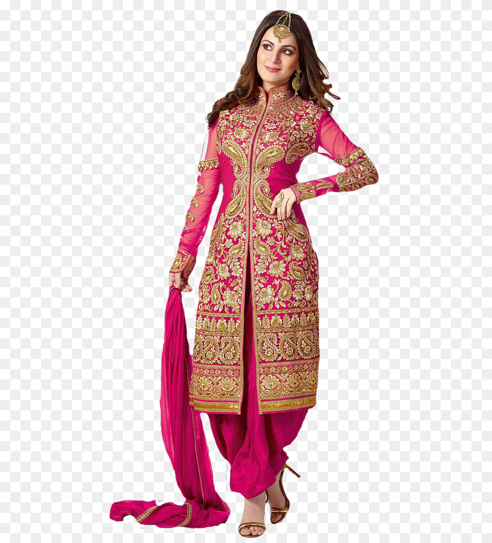 Dress For The Position You Wantnot The Position You Rani Colour Punjabi Suits, Adult, Female, Person, Woman Free Png Download