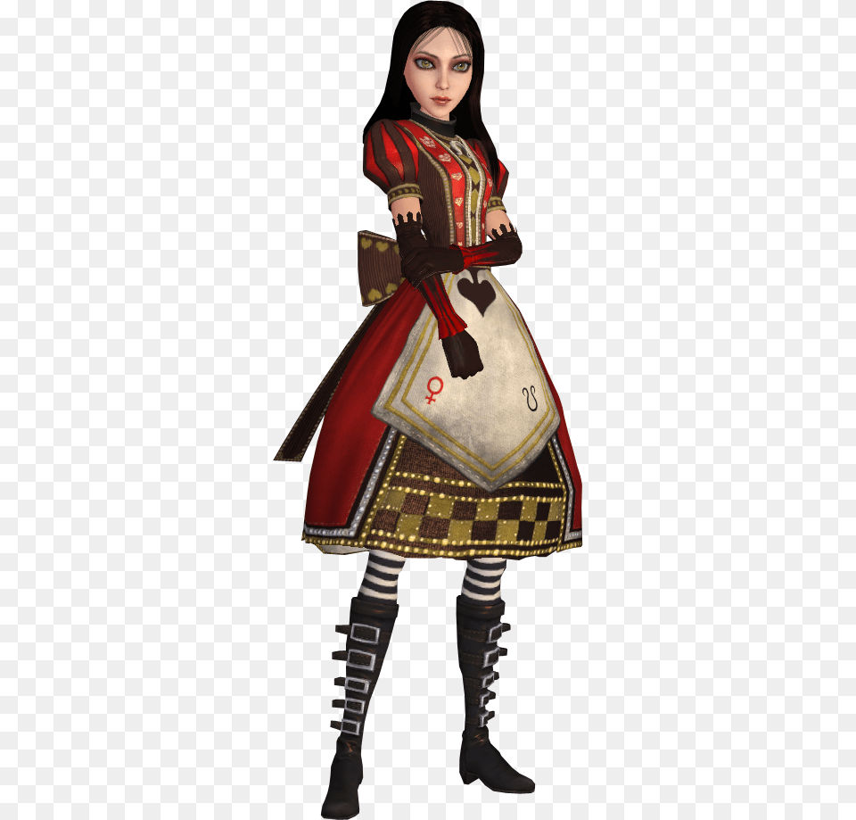 Dress From Alice Alice Madness Returns Red Queen Dress, Fashion, Person, Clothing, Costume Png Image