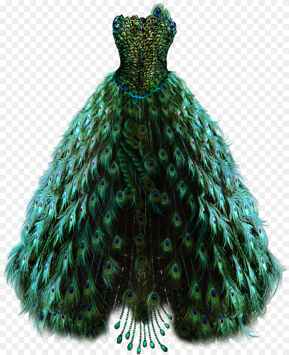 Dress Peacock Clipart Peacock Gown Dress, Animal, Bird Free Png Download