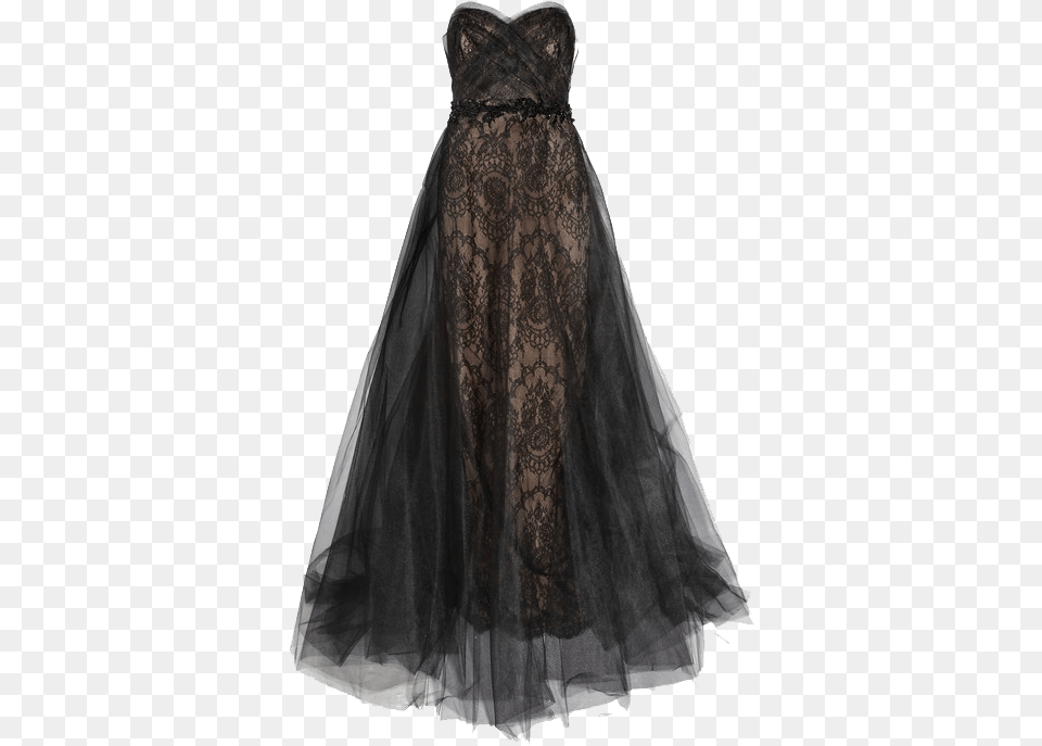 Dress Pic Vera Wang Black Tulle Dress, Clothing, Fashion, Formal Wear, Gown Free Png Download