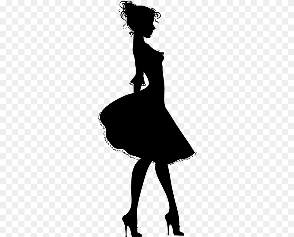 Dress Silhouette Woman Silhouette2 Silhouette Of A Lady, Dancing, Leisure Activities, Person, Adult Free Png Download