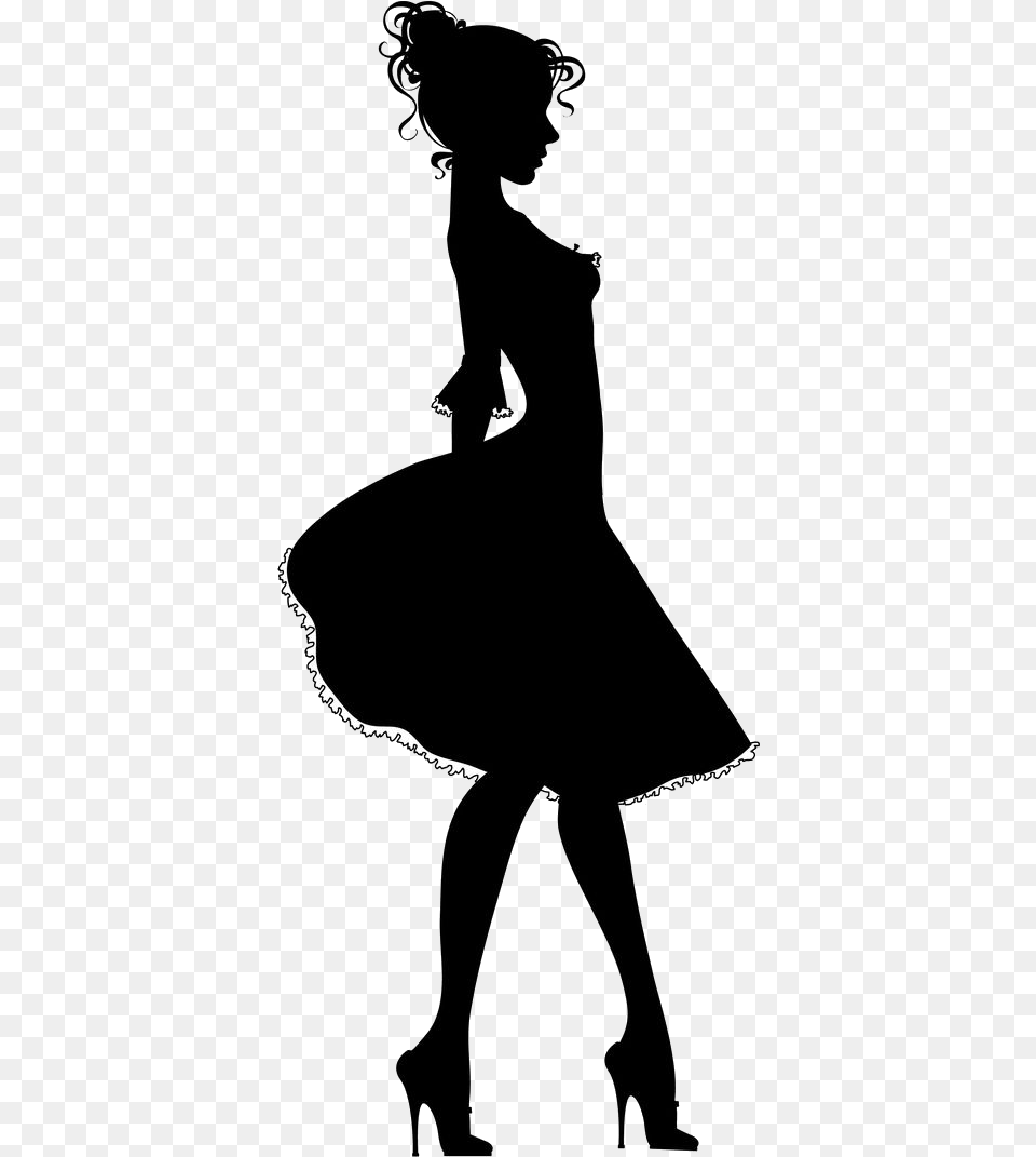 Dress Silhouette Woman Silhouette2 Woman Silhouette, Dancing, Leisure Activities, Person, Adult Png Image