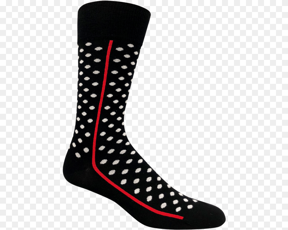 Dress Socks Polka Dots Red Line Black Mens Red Dress Socks, Clothing, Hosiery, Sock, Footwear Free Png