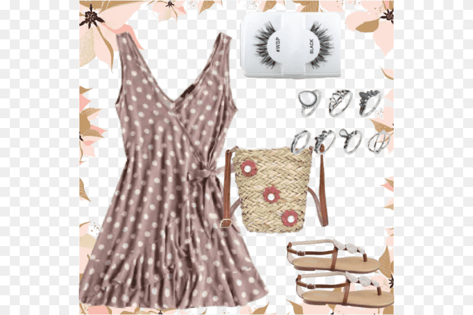 Dress Teardrop Flower Leaf Gypsy Ring Set Golden, Pattern, Clothing, Accessories, Bag Png