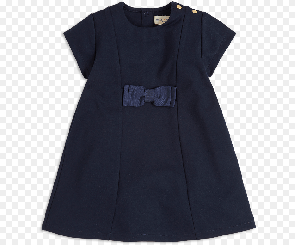 Dress With Bow Blue Little Black Dress, Clothing, Coat, T-shirt, Fashion Png Image