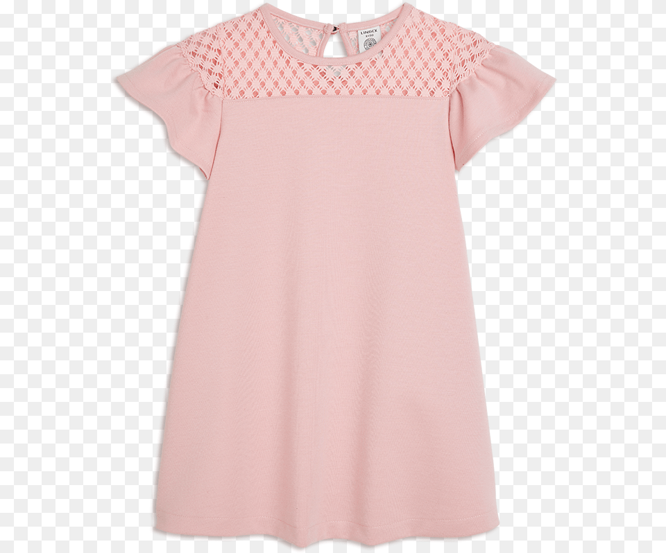 Dress With Lace Pink Blouse, Clothing, T-shirt, Sleeve Png Image