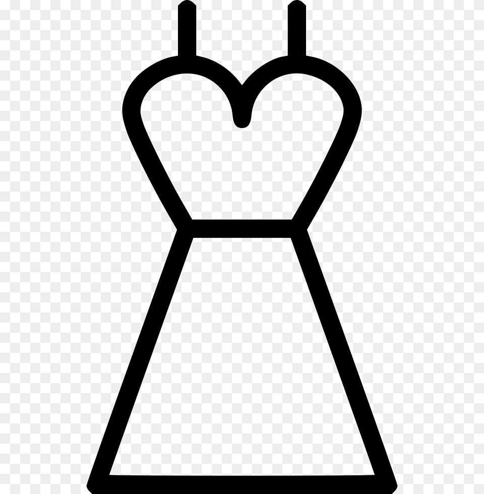 Dress Women Clothes Fashion Women Clothing Icon, Stencil, Formal Wear, Cross, Symbol Free Transparent Png