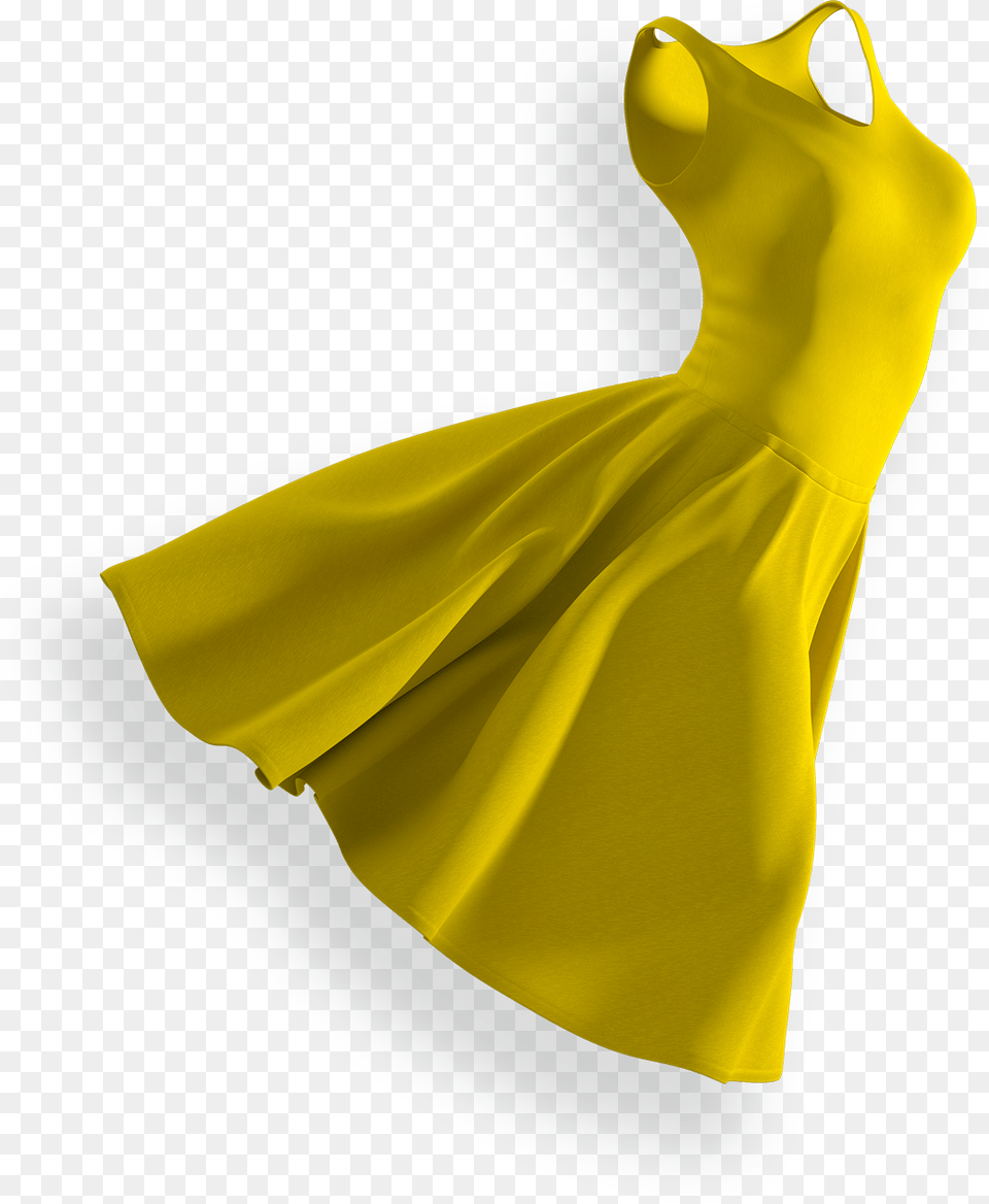 Dress Yellow Dress, Clothing, Adult, Female, Person Png Image