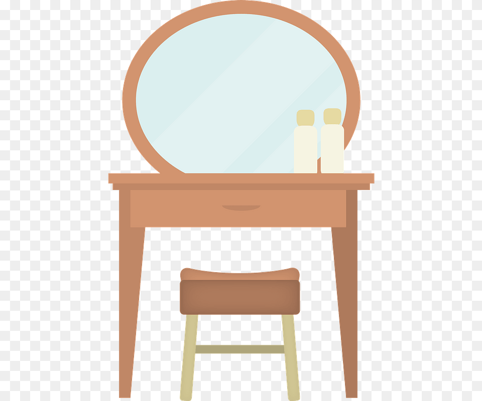 Dressing Table Furniture Clipart Chair, Mirror Free Png Download