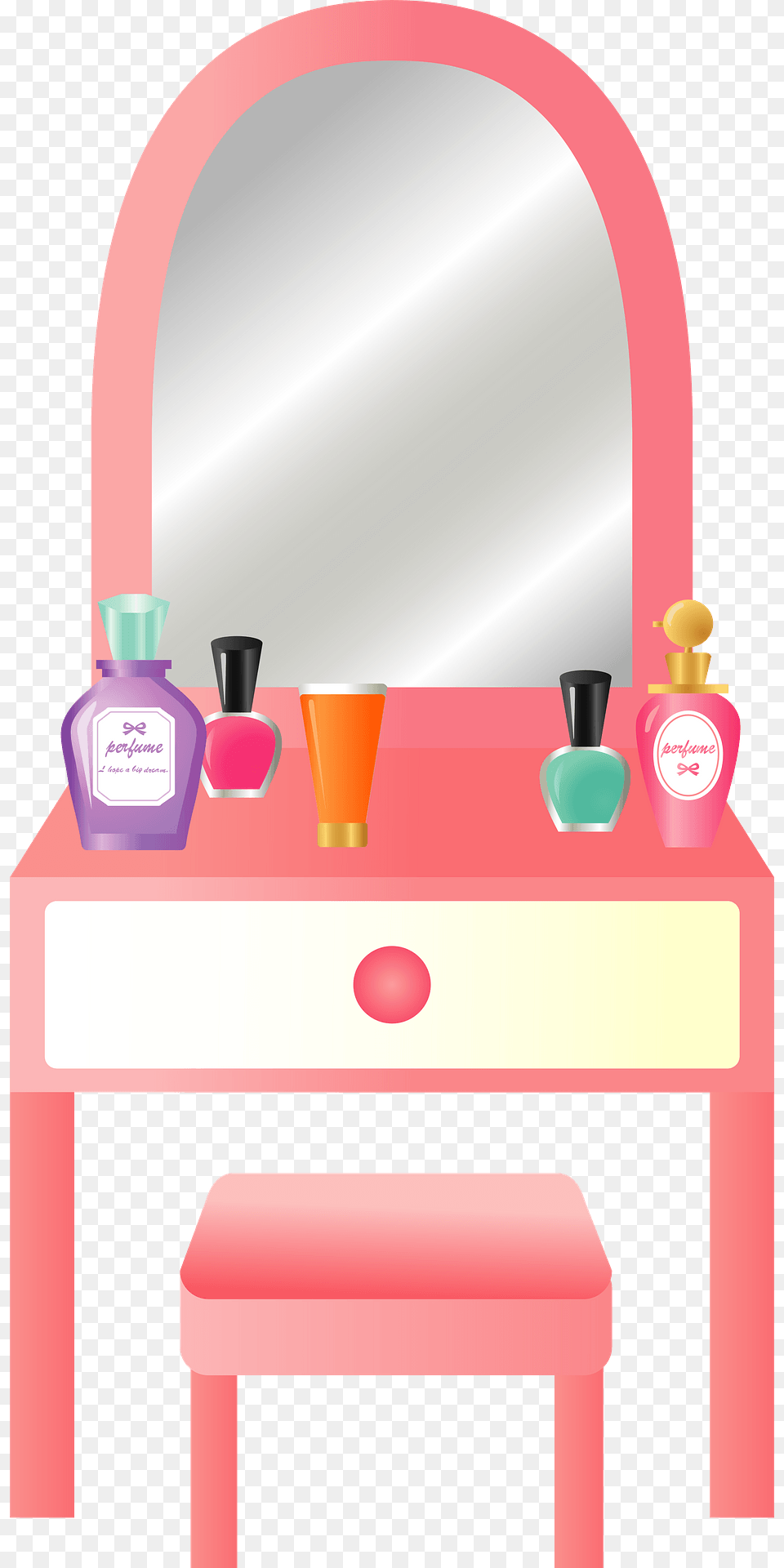 Dressing Table Mirror Clipart, Dressing Room, Indoors, Room, Bottle Png Image
