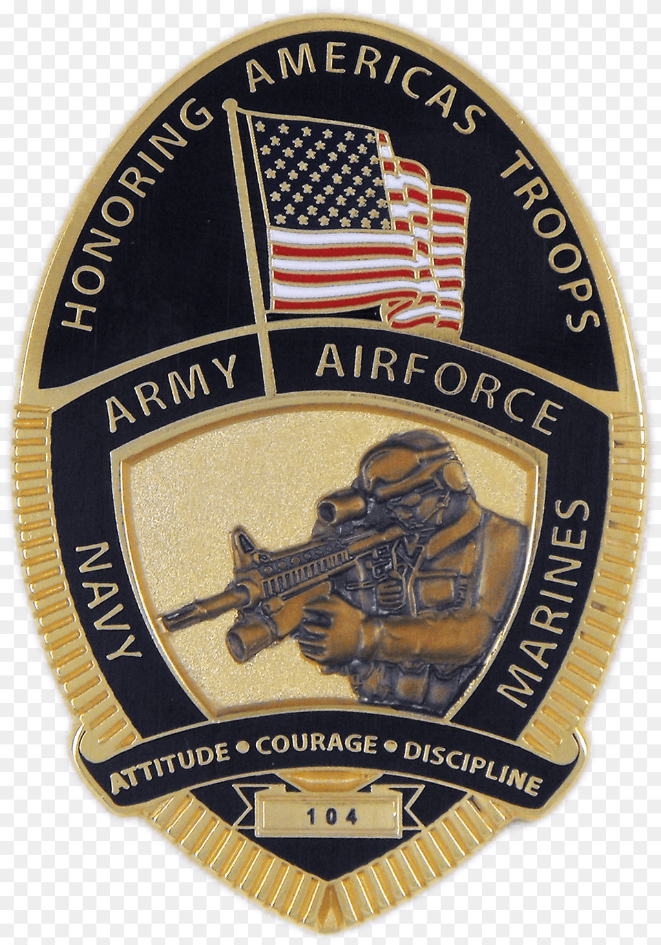 Drew Brees Honoring American Troop Coin Emblem, Badge, Logo, Symbol, Flag Free Png Download