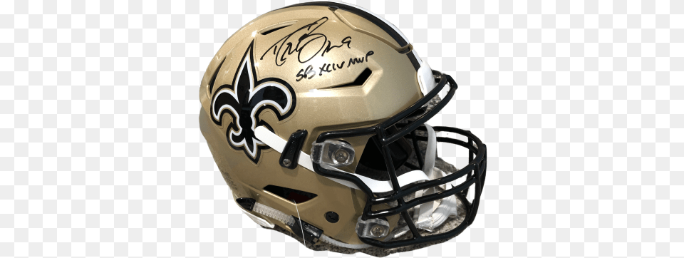Drew Brees New Orleans Saints Signed New Orleans Saints, Helmet, American Football, Sport, Football Helmet Png