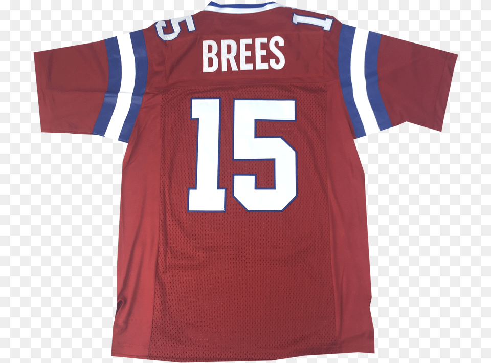 Drew Brees Red High School Basketball Jersey American Football, Clothing, Shirt Free Transparent Png