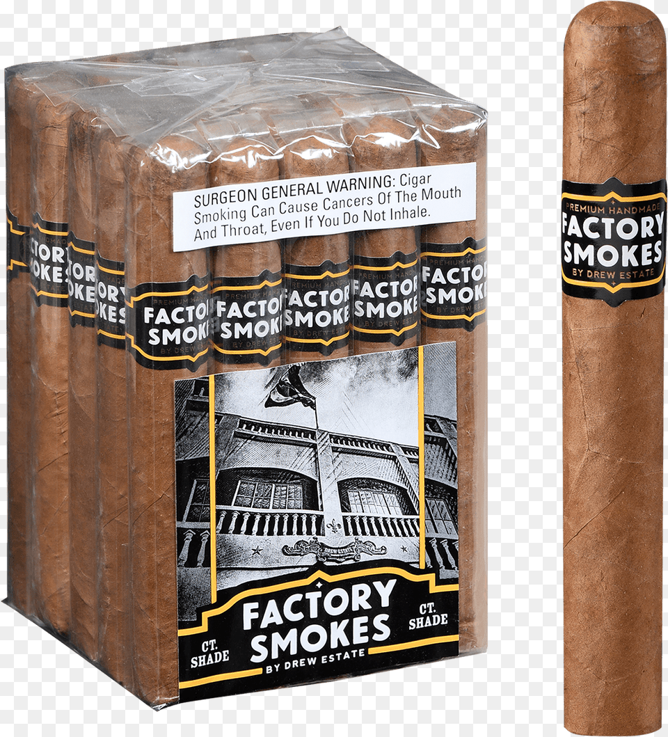 Drew Estate Factory Smokes Shade Churchill Box, Weapon, Head, Person, Face Png Image